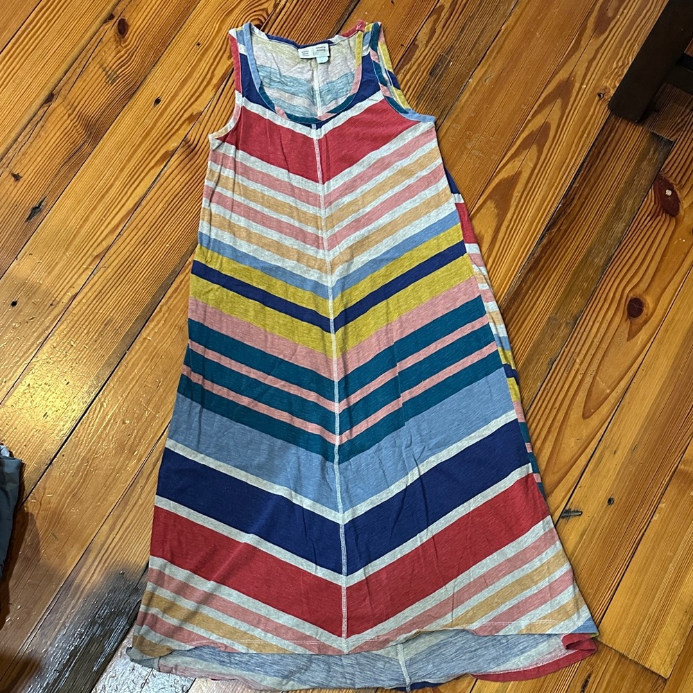 SaturdaySunday Colorful Striped Sleeveless Dress